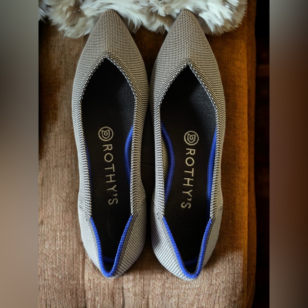 rothys cloud grey birdseye